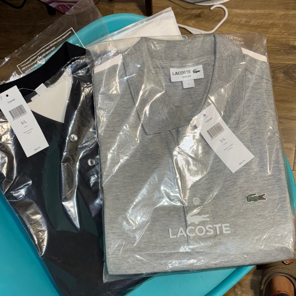 Lacoste black and white color  Polo Shirt for Men